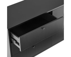 Ladekast - 120x40x75 cm - Zwart - Novihome