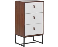 Ladekast 3 lades NUEVA Donkerbruin/wit