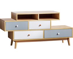 Ladekast 4 lades IRVINE Bruin/wit