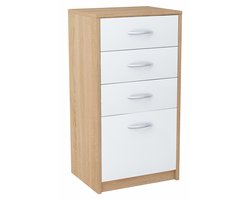 Ladekast 45cm 4S WIT-SONOMA 4 laden