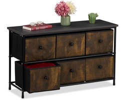 ladekast - 51x87x32 cm - slaapkamer - metaal - industrieel