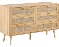 Ladekast 6 lades PEROTE Rotan Lichtbruin