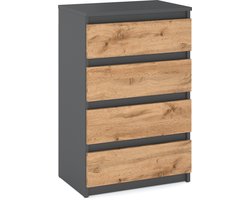 Ladekast 60CM Grijs Eiken Wotan TV-kast voor Woonkamer Dressoir Kledingkast