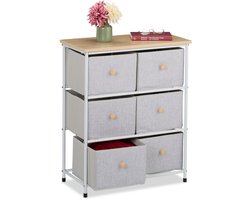 Ladekast - 73x60x32 cm - slaapkamer - metaal - lichtgrijs