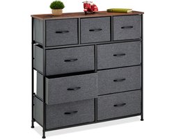 ladekast - 9 lades - 100 x 100 x 30 cm - slaapkamer - halfhoog