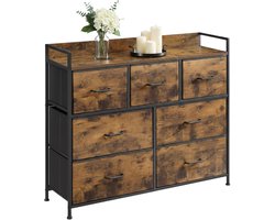 Ladekast - 98x85x28,5 cm - 7 stoffen lades - industrieel