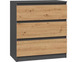Ladekast Antraciet met Eiken-M3