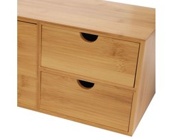 Ladekast Bamboe Bureau-Organizer met Laden - Ladenkast - Ladenkastje - Ladekastje voor Thuis, Kantoor, Keuken of Badkamer