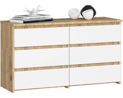 Ladekast CL100 met 6 Lades / AKORD Furniture Factory / Artisan Eik - Wit / 100 x 57 x 35 cm