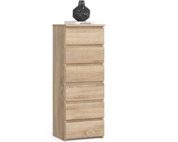 Ladekast CL6 met 6 Lades / AKORD Furniture Factory / Sonoma Eik / 40x109x35 cm