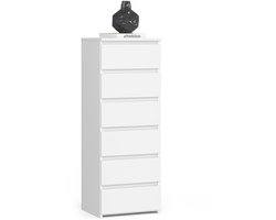 Ladekast CL6 met 6 Lades / AKORD Furniture Factory / Wit / 40x109x35 cm