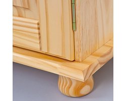 Ladekast Cottage - Dressoir met 3 Deuren en 3 Lades - Massief Grenen - Natuurlijk Gelakt