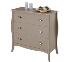 Ladekast Dressoir - Commode Kast - Opbergen Woonkamer - Massief Grenenhout - 89 x 87 x 43 cm - Taupe