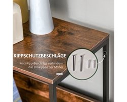 Ladekast – Dressoir – Opbergkast – Kastje – Kledingkast – Zwart Linnen – 4 Lades – Open Plank – Lichtgewicht – Zonder Elektriciteit