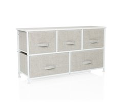 Ladekast FOLDAR 100x30x55cm 5 vakken grijs hjh LIVING