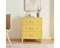 Ladekast Hämeenlinna commode met lades 72x60x40 cm geel [en.casa]