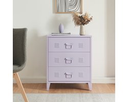 Ladekast Hämeenlinna commode met lades 72x60x40 cm lichtpaars [en.casa]