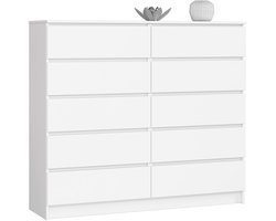 Ladekast K140 met 10 Lades / AKORD Furniture Factory / Wit / 138 x 121 x 40 cm