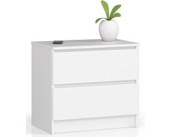 Ladekast K60 met 2 Lades / AKORD Furniture Factory / Wit / 60 x 55 x 40 cm