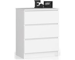 Ladekast K60 met 3 Lades / AKORD Furniture Factory / Wit / 60 x 77 x 40 cm