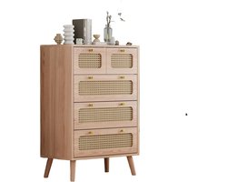 Ladekast – Ladenkast – Kommode – Opbergkast – Dressoir – 5 Lades – MDF Hout – Compact 60x34x91 cm – Natuurlijke Houtkleur