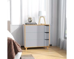 Ladekast – Ladenkast – Opbergkast – Commode – Dressoir – Compact 3 Lades – Anti-Kantel Ontwerp & Rubberen Pootjes