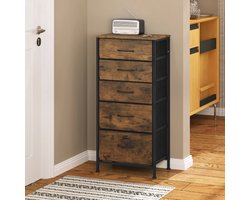 Ladekast - Ladenkastje - Ladenkast - Ladekastje - Ladekasten Slaapkamer - Commode - 45x95x30 Cm - Hout & Stof