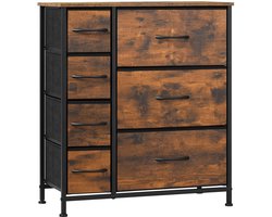 Ladekast - Ladenkastje - Ladenkast - Ladekastje - Ladekasten Slaapkamer - Commode - 63x30x73 Cm - Hout & Stof