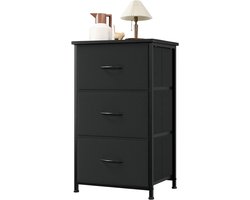 Ladekast met laden - Opbergkast Dressoir - Ruimte Organiseren - Stalen Frame - 42x71.5 cm - Zwart