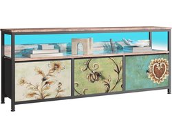 Ladekast met LED - Opbergkast Commode - Ruimte Organiseren - Inclusief Sfeerverlichting - 137x30x57cm - Multicolor
