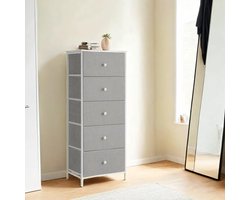 Ladekast - Opbergkast - 5 Stoffen Laden - Metalen Frame