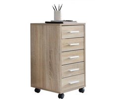 Ladekast - Opbergkast - Mobiel - 5 lades - Hout - Bruin - 33x63x38 cm