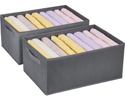 Ladekast-organisatiesysteem 9 compartimenten, 2 stuks fleece kastopslag, opvouwbare kledingorganizer voor hoodies, truien