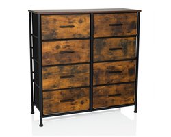 Ladekast RAGALA LIGHT 80x30x81cm 8 lades gerookte eik hjh LIVING