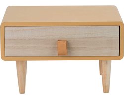 Ladekast Retro met lade - Oker - Rechthoek hout - Op pootjes - Kinderkamer