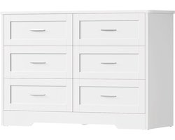 Ladekast Slaapkamer - Opbergkast Meubel - Ruimte Organiseren - Modern Minimalistisch - 107x35x75.5cm - Wit