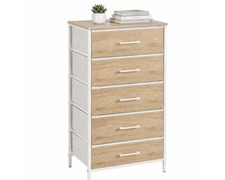 Ladekastje - 94 x 45 x 30 cm - slaapkamer - natuur-wit