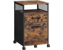 Ladekastje - Ladeblok op wieltjes - Ladekastje bureau - Bureaukastje - Nachtkastje - Ladenkastje - Kantoor - Verrijdbare ladekast - Slot - Archiefkast Kantoor Kast - Rolcontainer Voor Onder Bureau - Mobiele Bureau Kast - Afsluitbaar - Met E-Book