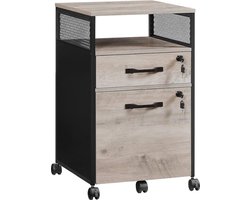 Ladekastje - Ladekastje bureau - Ladeblok op wieltjes - Bureaukastje - Ladenkastje - Nachtkastje - Kantoor - Verrijdbare ladekast - Slot - Archiefkast Kantoor Kast - Office Rolcontainer Voor Onder Bureau - Mobiele Bureau Kast - Afsluitbaar - E-Book