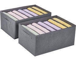Laden Garderobe Organizer Systeem 7 Vakken 2 Stuks Fleece Garderobe Opbergruimte Opvouwbare Kleding Organizer voor Hoodie, Pullover