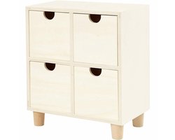 Ladenkast - Decoratieve Kast - DIY Opbergkast - Hobby Ladenkast - Organisatie Decoratie - Kleine Kast - Creatieve Decoratiekast - Afmetingen H: 23cm, D: 11,5cm, B: 20cm - 1 Stuk