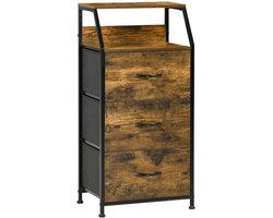 Ladenkast - Ladenkastje - Kastje - Kast - 3 Lades - 92 x 45 x 30 cm - Industrieel