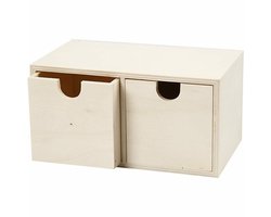 Ladenkast - Mini Houten Organizer - Opbergkastje Voor Knutselspullen, Sieraden & DIY - Afmetingen 9,2x17,7cm - Compact & Handig Voor Creatieve Werkplekken