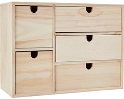 Ladenkastje - Ladeblok Bureau Organizer - Archiefkast - Beige