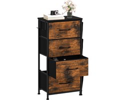 Ladenkastje - Ladeblok Bureau Organizer - Archiefkast -Vintagebruin met zwart