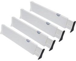 Ladenscheider Verstelbaar - Lade Organizer - Laden Ordenen - Antislip EVA Schuim - 37.6-54 cm - Wit