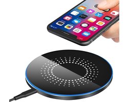 lader, tot 20W snelle draadloze lader compatibel met Samsung Galaxy S23/S22/S21/S20/S10, het draadloze laden compatibel met iPhone 14/13/12/11 reeksen