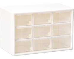 Lades Organizer Box - Opbergkast voor Sieraden, Kralen, Kunst & Ambacht - Thuis & Werkplaats Organizer met 9 Lades