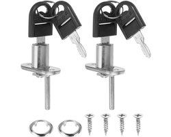 Ladeslot 16 mm - Staal - 2 stuks met sleutels - Geschikt voor bureau en kast - ServiceTopper