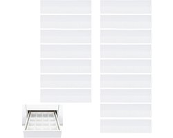 Ladeverdelers 16 stuks - Lade organizers - Kleding opbergen - Verstelbaar en inkortbaar - 38 cm lengte - Wit